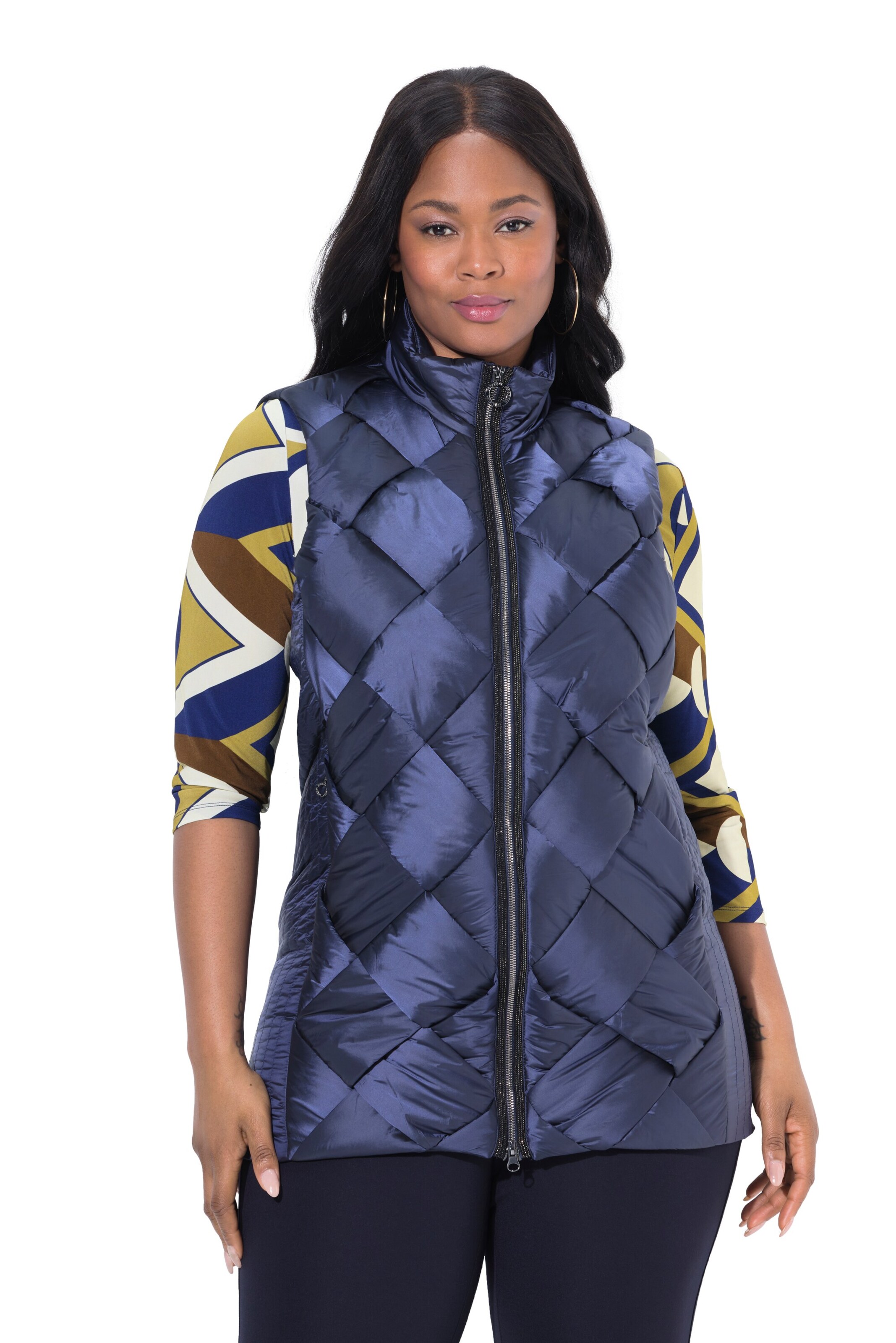 Ulla Popken Vest in Purple: front