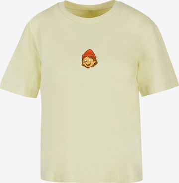 F4NT4STIC Shirt 'Pinocchio No Strings Attached' in Gelb: Vorderseite