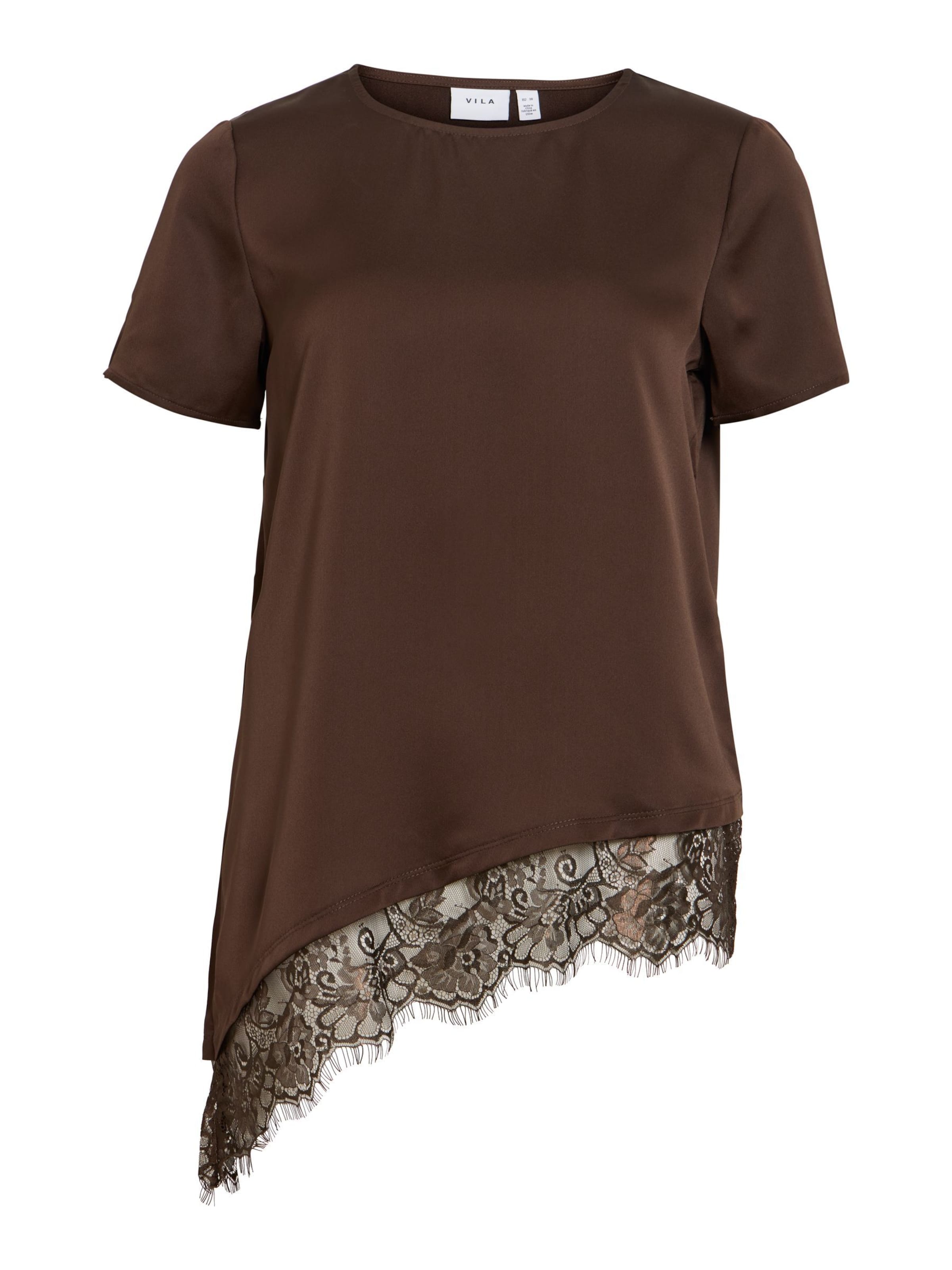VILA Shirt 'VIEllette' in Brown: front