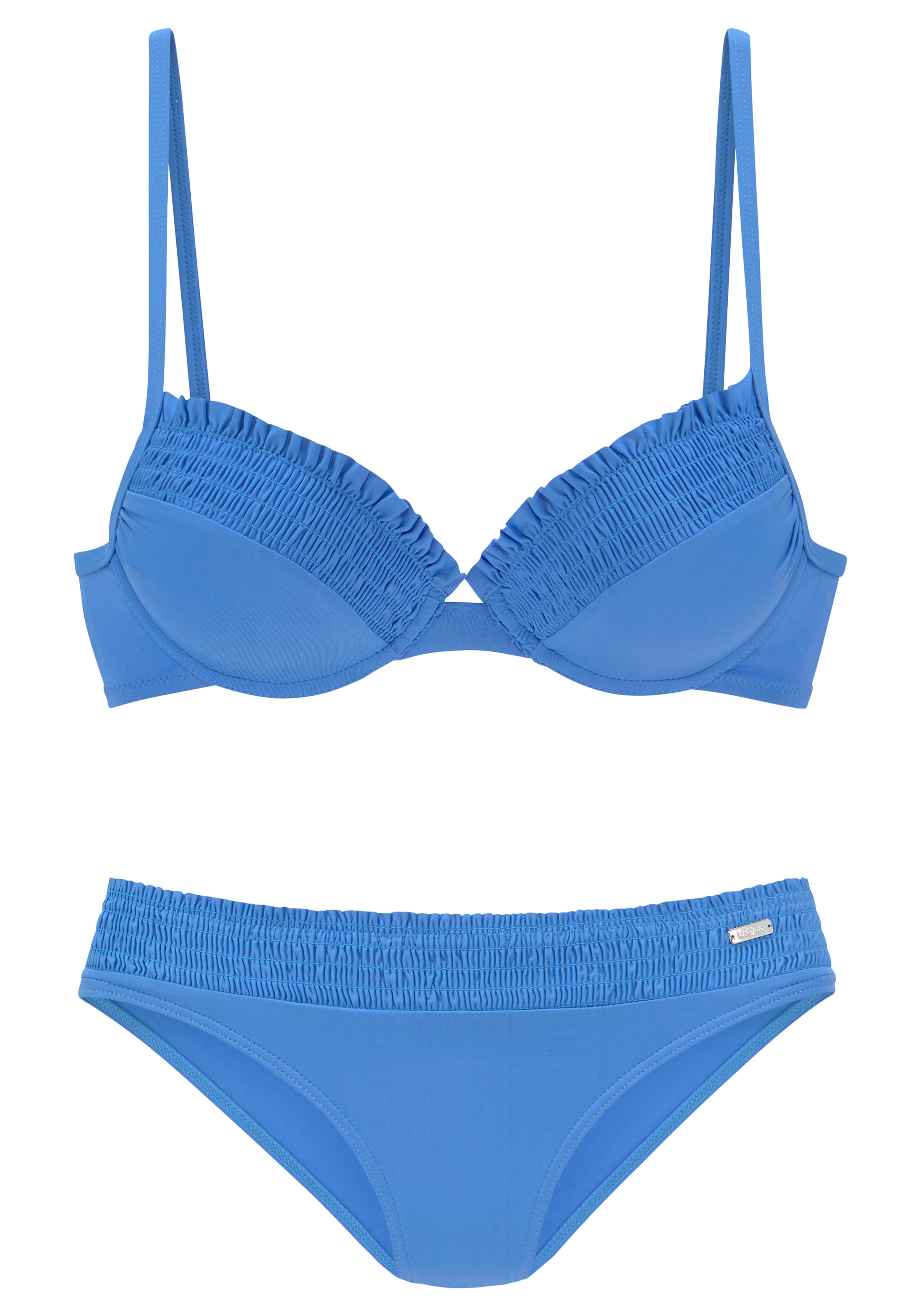 BUFFALO Push-up Bikini in Blue: front