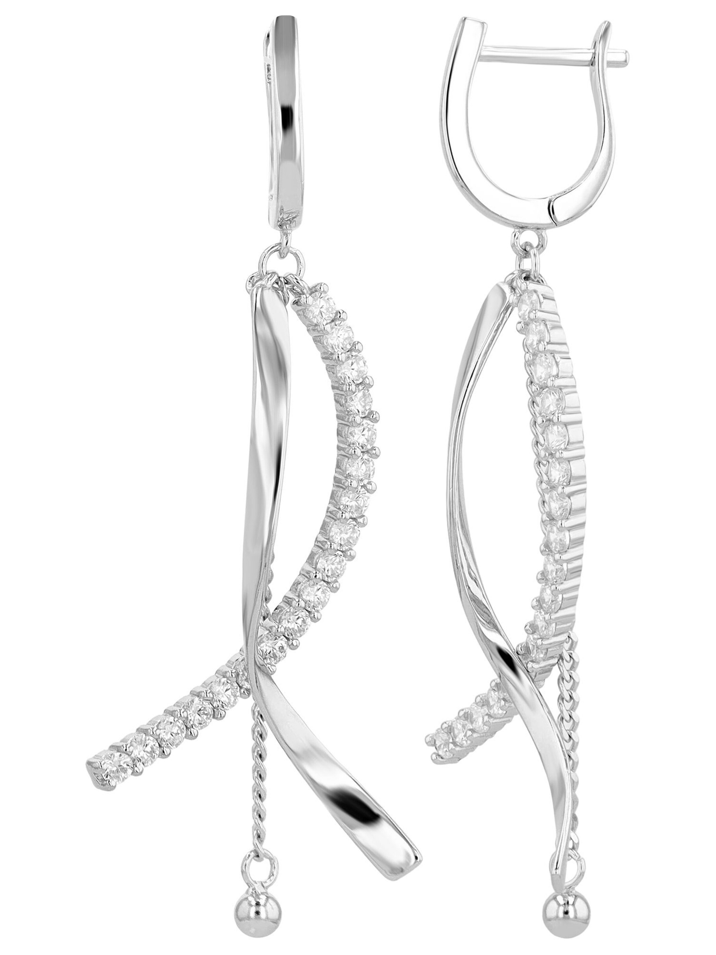 Akzent Earrings 'Ari, 925 Sterlingsilber, langlebig' in Silver: front