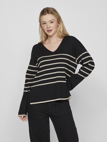 VILA Sweater 'VIOstria' in Black: front