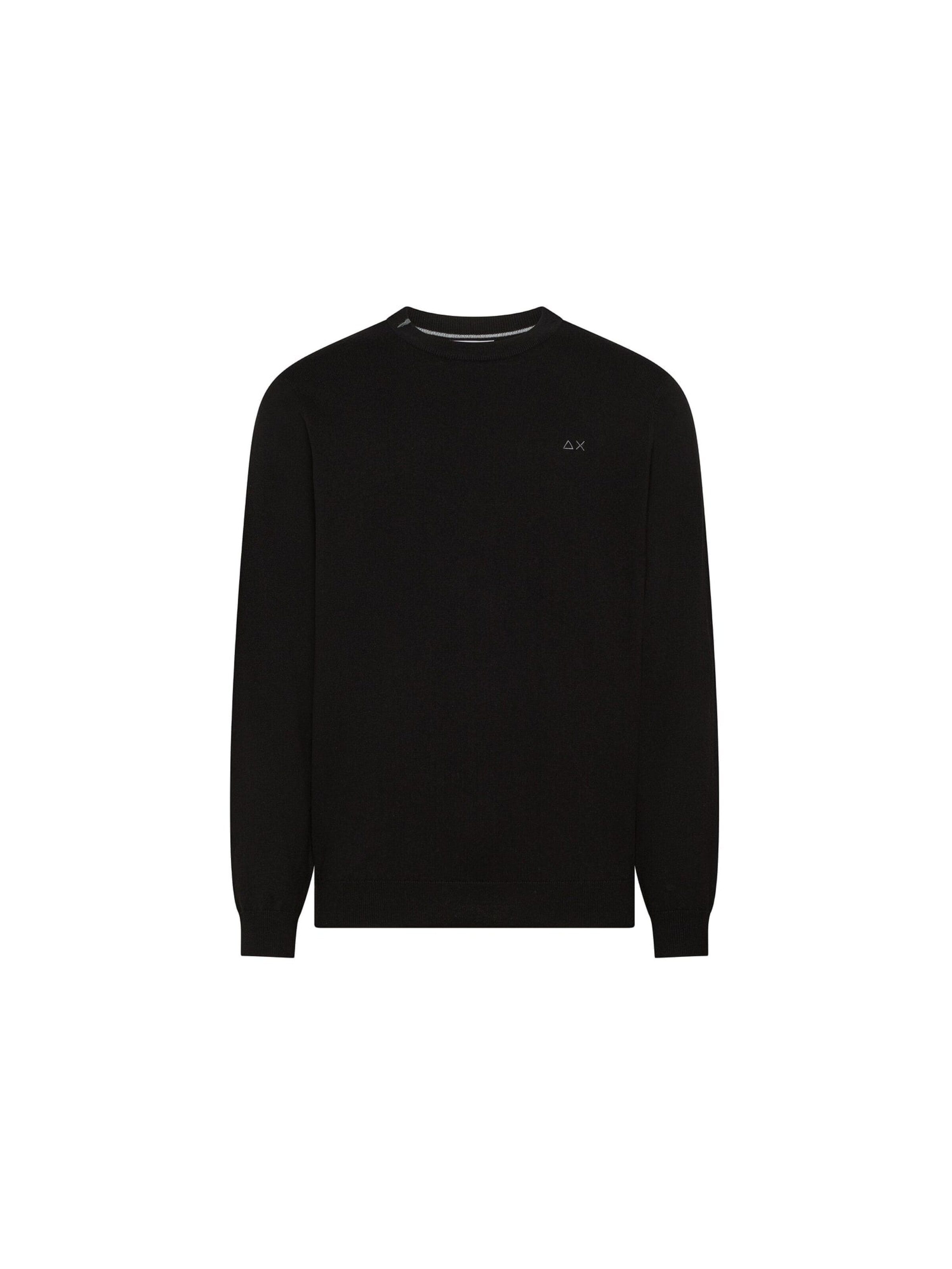 Pull-over 'Men's Crew Neck Wool and Cotton Sweater Black' SUN68 en noir : devant