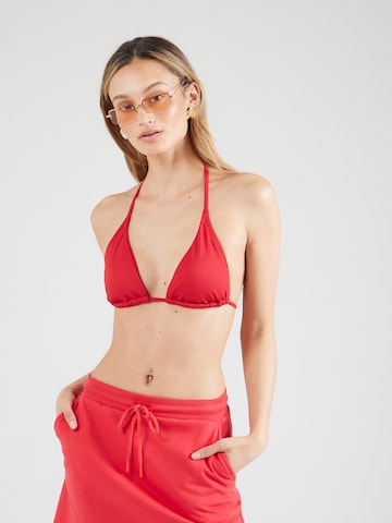 HOLLISTER - Triángulo Top de bikini en rojo: frente