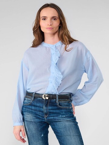 Le Temps Des Cerises Bluse 'Aups' in Blau: Vorderseite