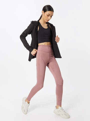 ABOUT YOU Skinny Športne hlače 'Lulu' | roza barva
