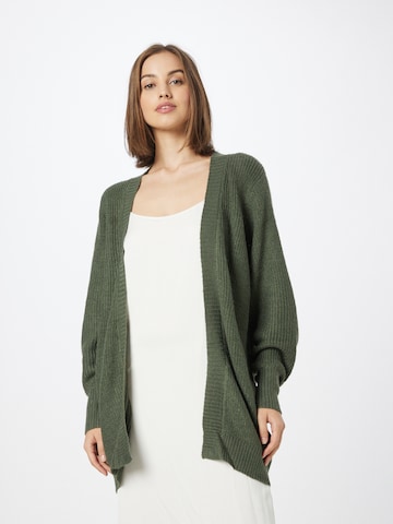 ICHI Knit cardigan in Green: front