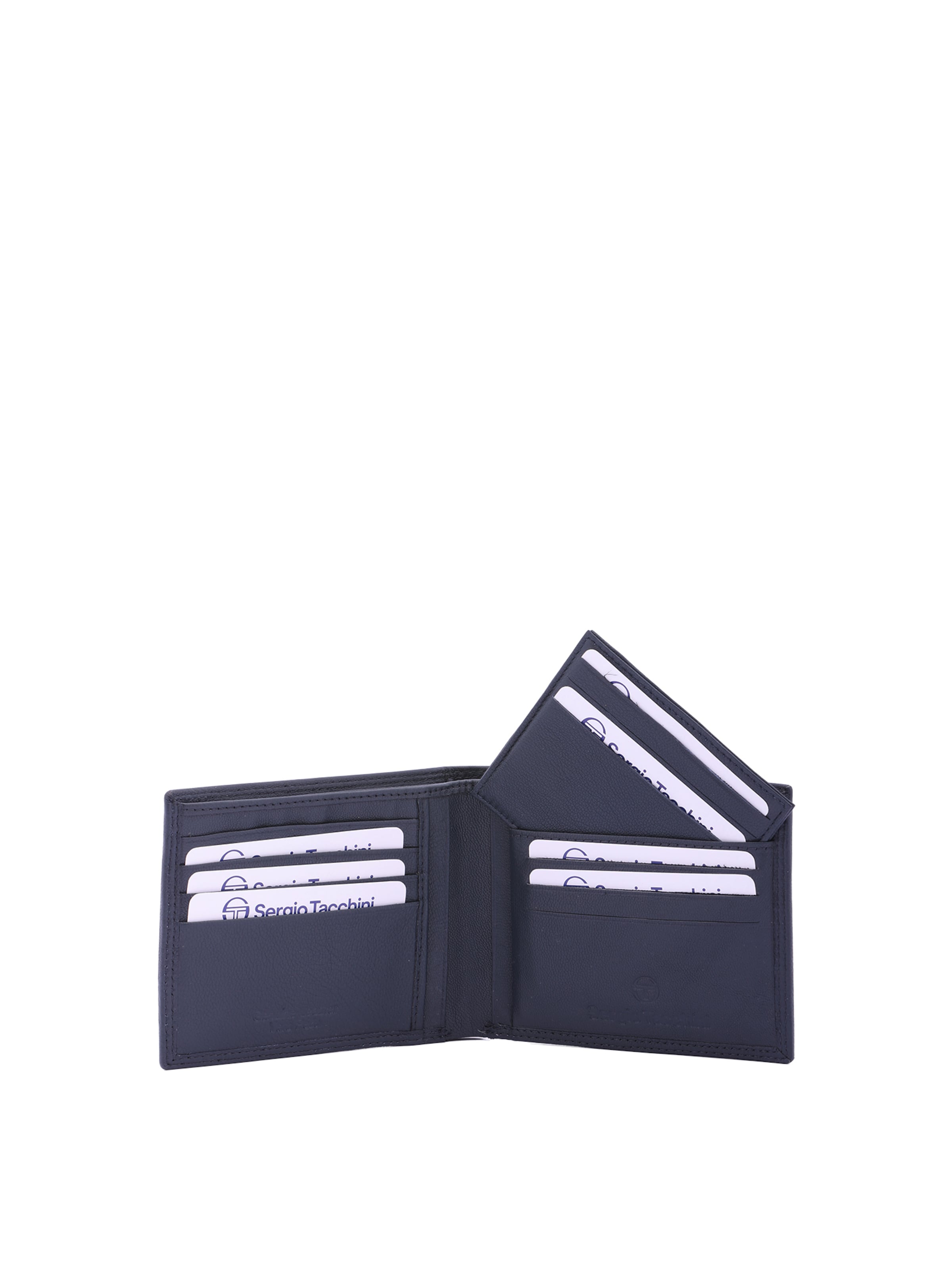 Portamonete 'Portafoglio Uomo Vera Pelle Sergio Tacchini Compatto 10x12,5 cm' di Sergio Tacchini in blu