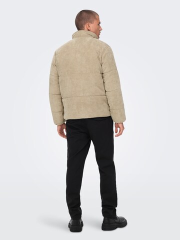 Only & Sons Демисезонная куртка 'Cash' в Бежевый