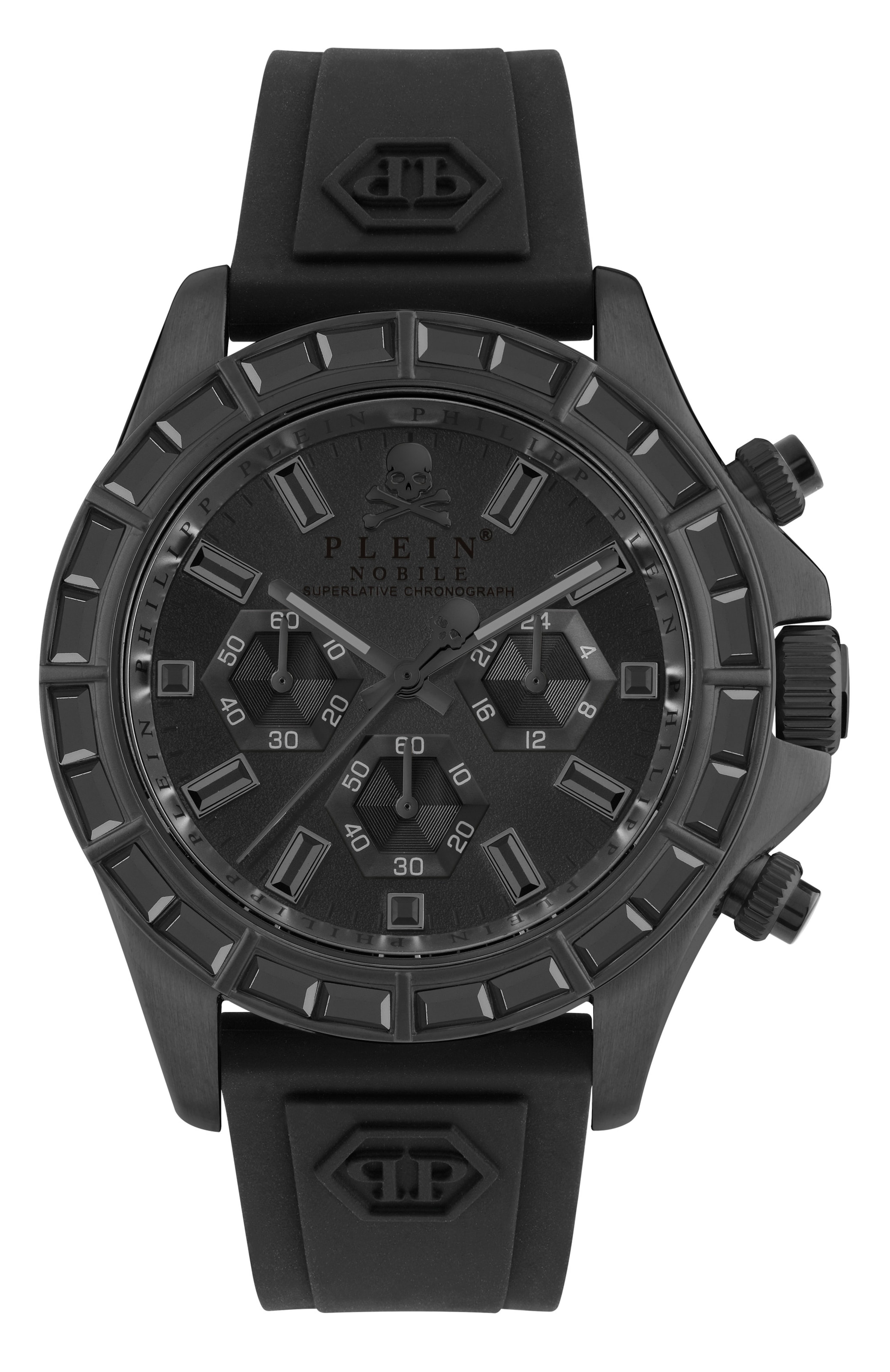 Montre à affichage analogique 'Nobile Racing' Philipp Plein Watches en noir : devant