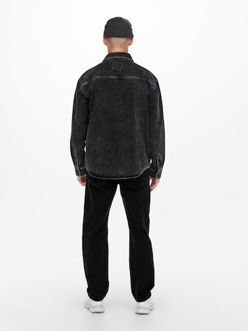 Only & Sons - regular Vaquero 'Edge' en negro