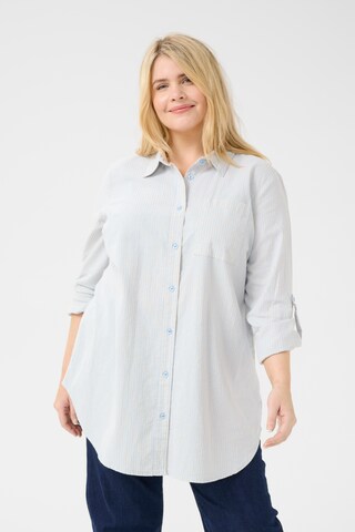 KAFFE CURVE Bluse 'KCNana' i blå: forside