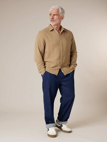 Coupe regular Chemise business 'Dorus' Deeluxe en marron