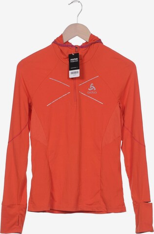 ODLO Sweatshirt & Zip-Up Hoodie in S in Orange: front