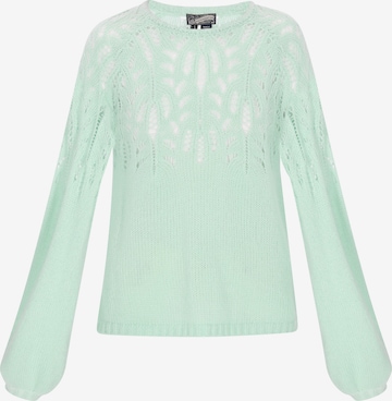 Pull-over DreiMaster Vintage en vert : devant