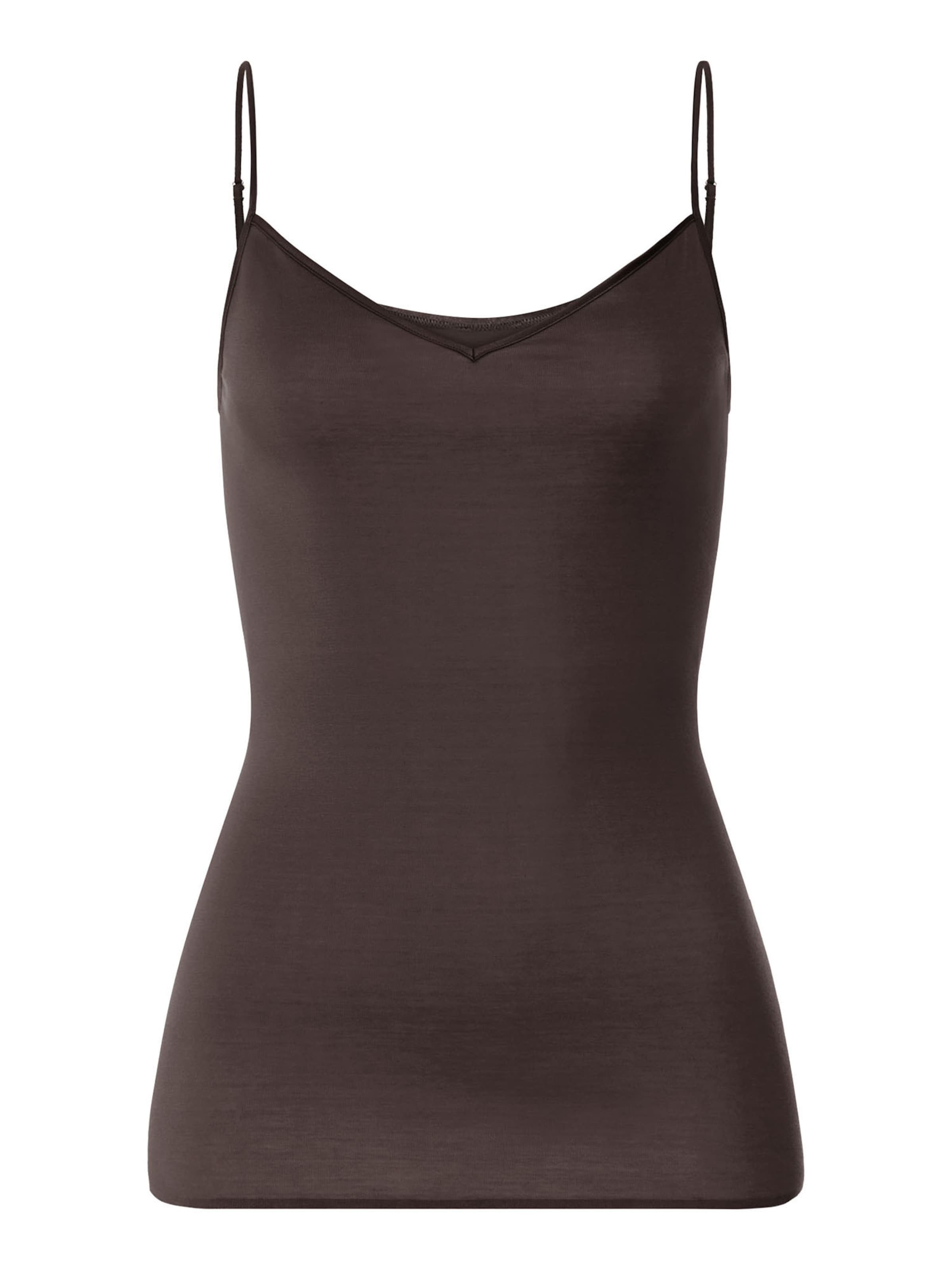 Hanro Top ' Cotton Seamless ' in Bruin: voorkant