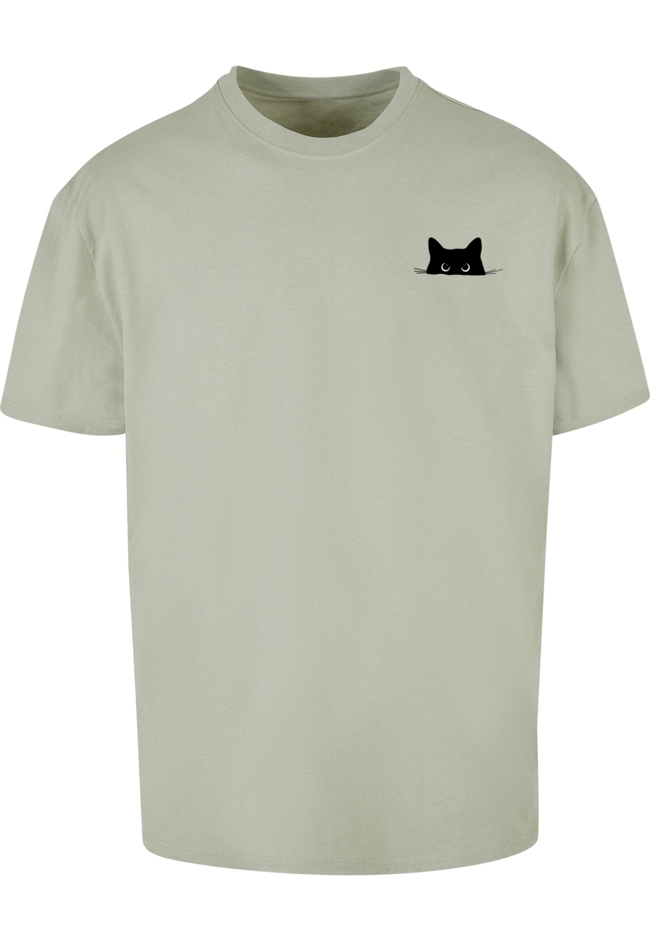 T-Shirt 'Halloween - Cat Tee' Merchcode en vert : devant