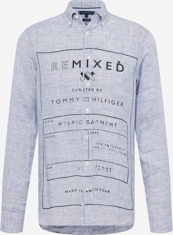 Tommy Jeans Regular fit Button Up Shirt in Grey: front