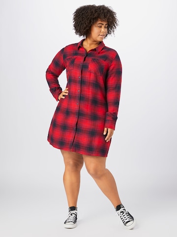 Urban Classics Shirt Dress in Red: front