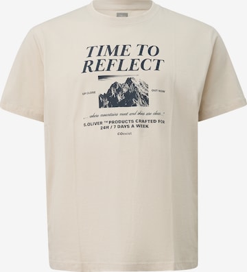 T-Shirt s.Oliver Men Big Sizes en beige : devant