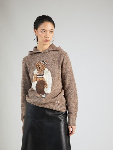Pull-over Polo Ralph Lauren en marron : devant