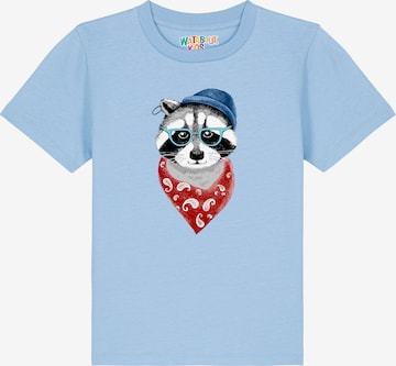 watabout.kids Shirt 'Waschbär' in Blue: front