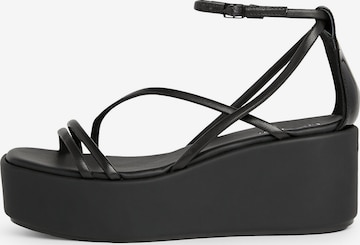 Calvin Klein Strap Sandals in Black: front