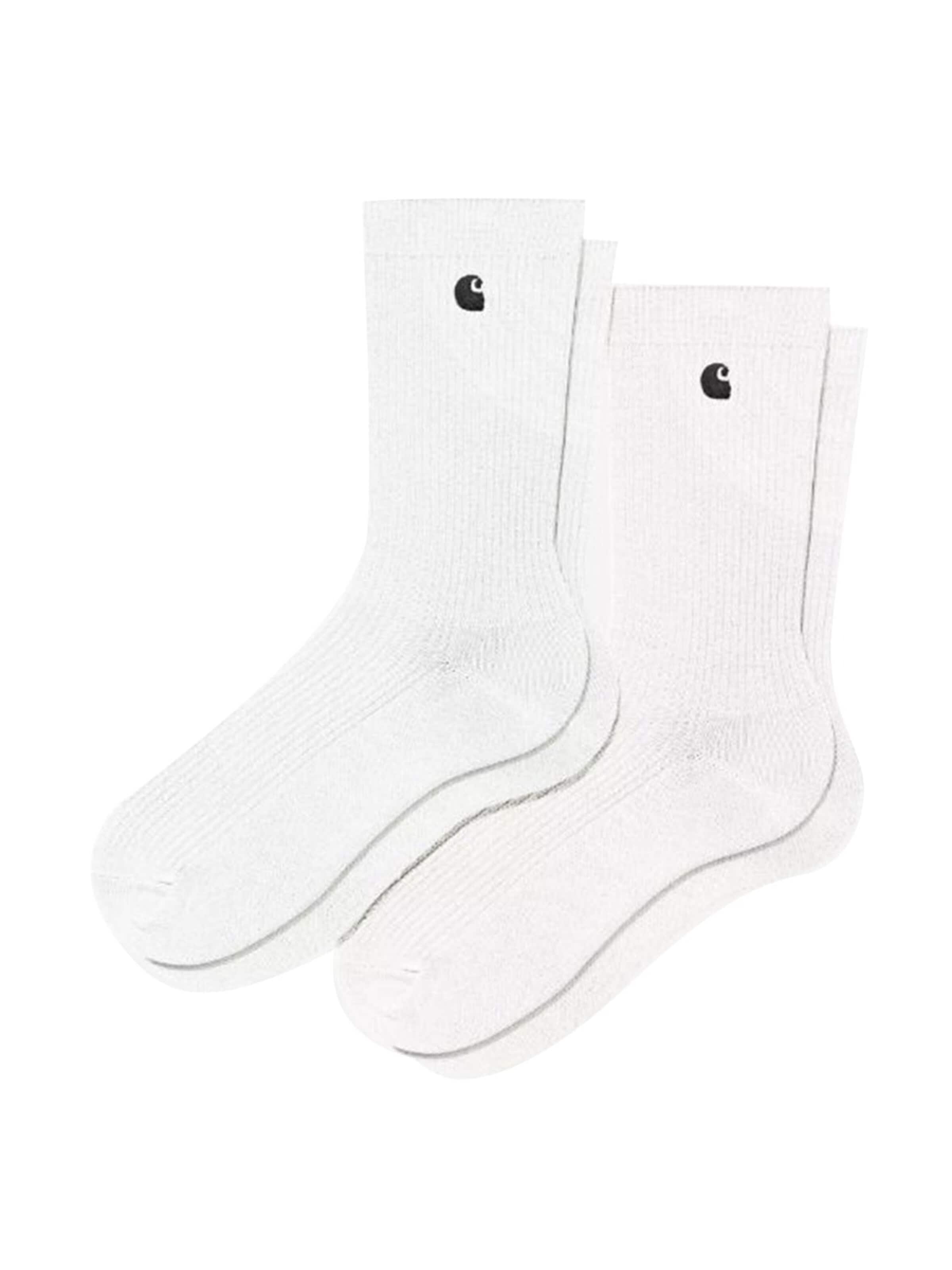 Carhartt WIP Sokker 'MADISON PACK SOCKS WHITE / BLACK' i hvid: forside