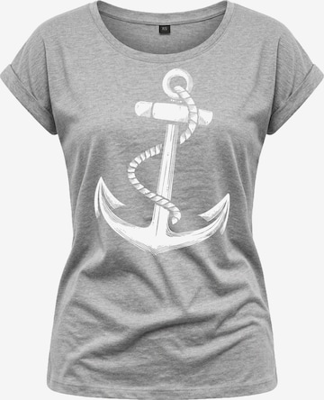 MAKAYA Shirt 'Anker' in Grau: Vorderseite