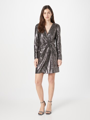 Robe de cocktail SCOTCH & SODA en argent : devant