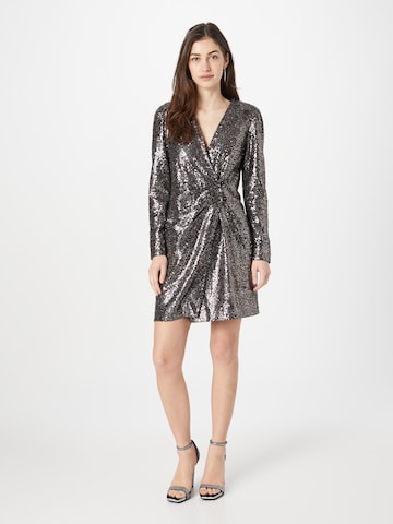 Robe de cocktail SCOTCH & SODA en argent : devant