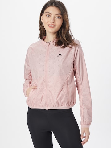 ADIDAS PERFORMANCE Athletic Jacket 'Run Fast' in Pink: front
