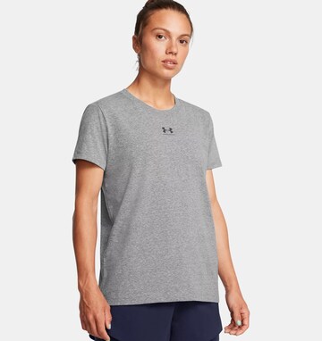 UNDER ARMOUR Functioneel shirt 'Rival' in Grijs: voorkant