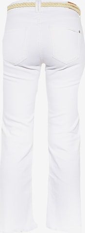 Le Temps Des Cerises Boot cut Pants 'PRICILIA' in White