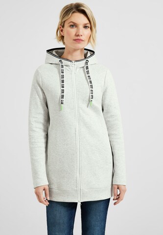CECIL Zip-Up Hoodie in Grey: front