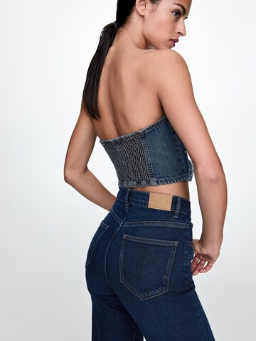 Pull&Bear Wide leg Jeans i blå