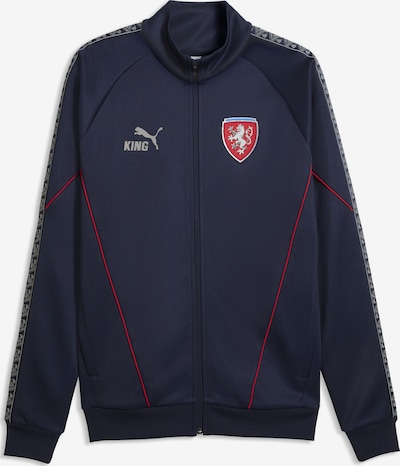 PUMA Trainingsjacke 'Tschechien King Anthem' in S in navy / grau / kirschrot, Produktansicht