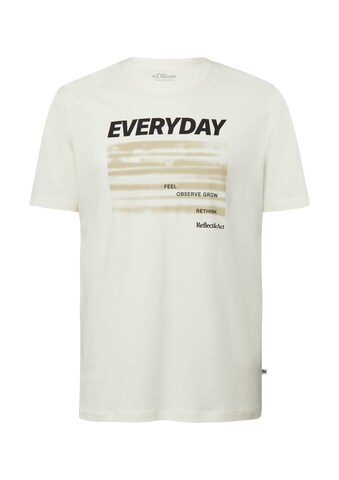 T-Shirt s.Oliver en beige : devant