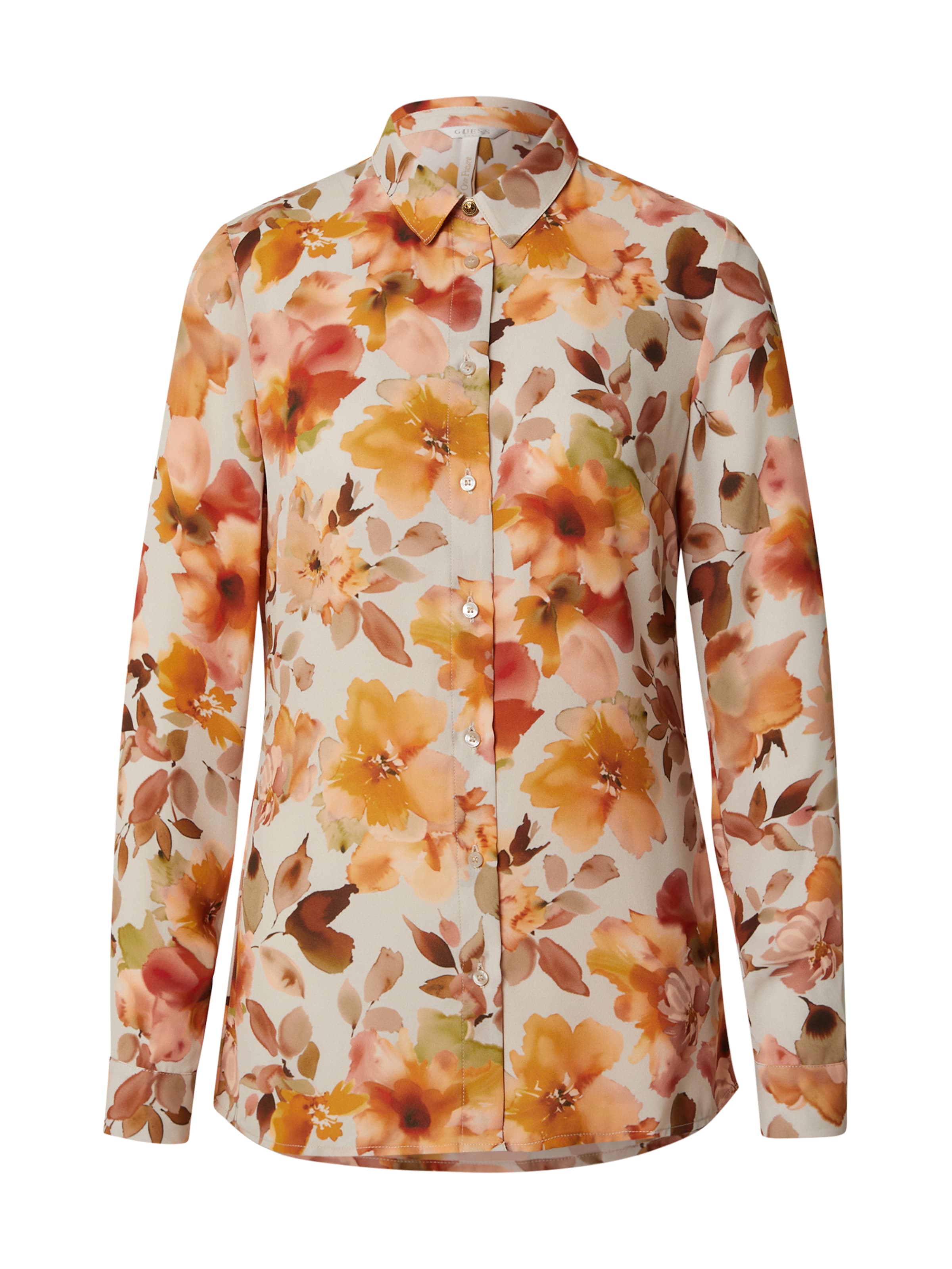 GUESS Blúzka 'NEW CLOUIS' - gaštanová / zelená / oranžová / biela, Produkt
