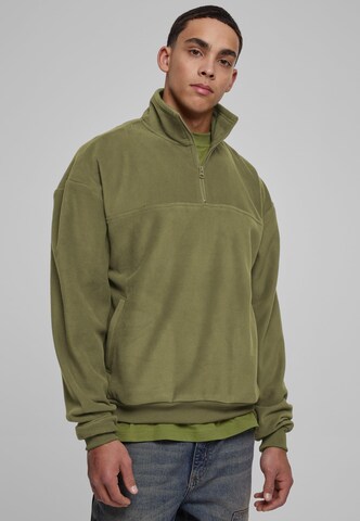 Urban Classics Fleece jacket in Green: front