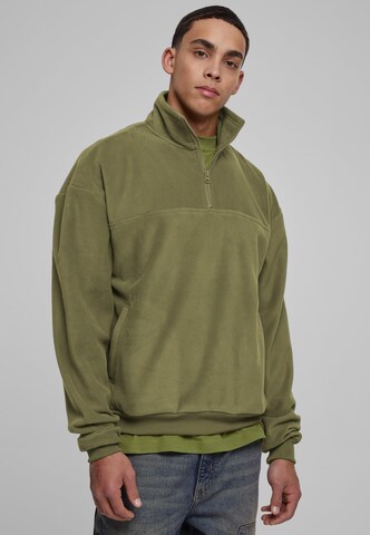 Veste en polaire Urban Classics en vert : devant