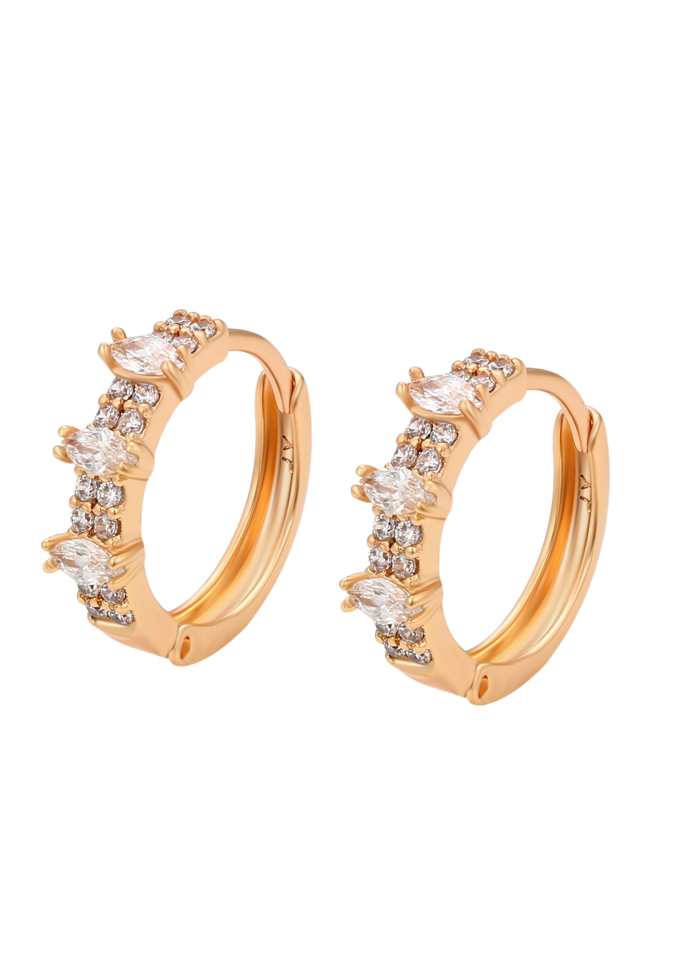 faina - Pendientes en oro: frente