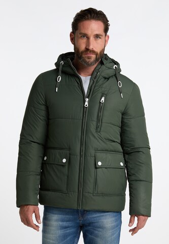 DreiMaster Maritim Winter Jacket in Green: front