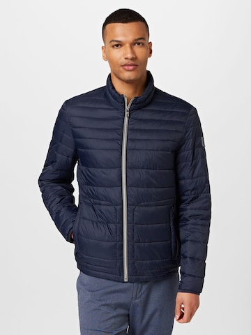 bugatti Between-Season Jacket in Blue: front