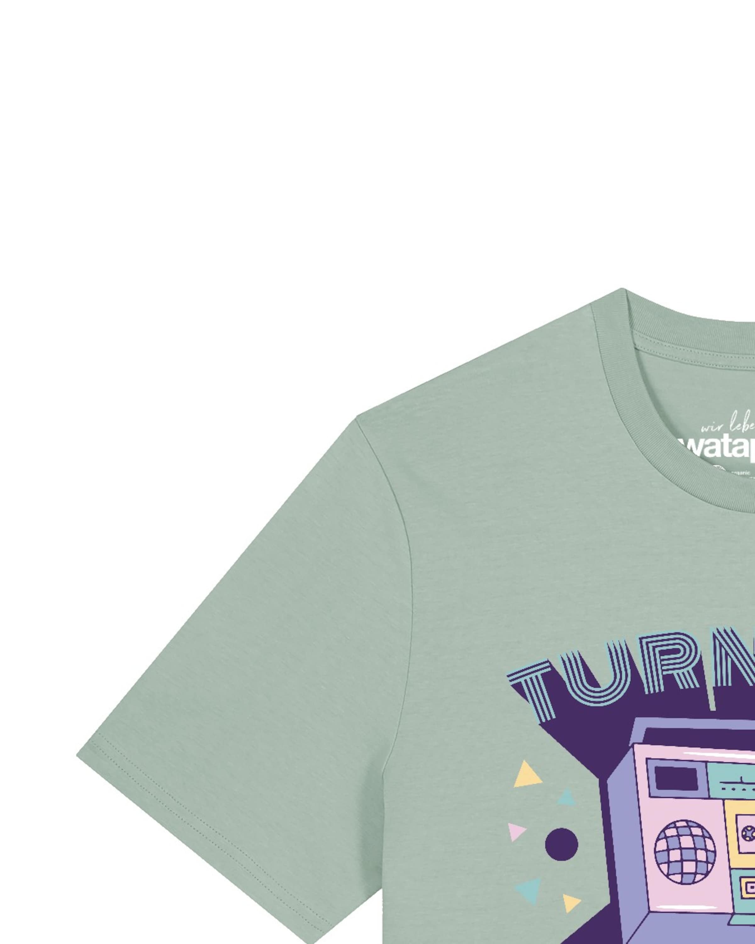 Watapparel Shirt 'Turn the music up' in Green