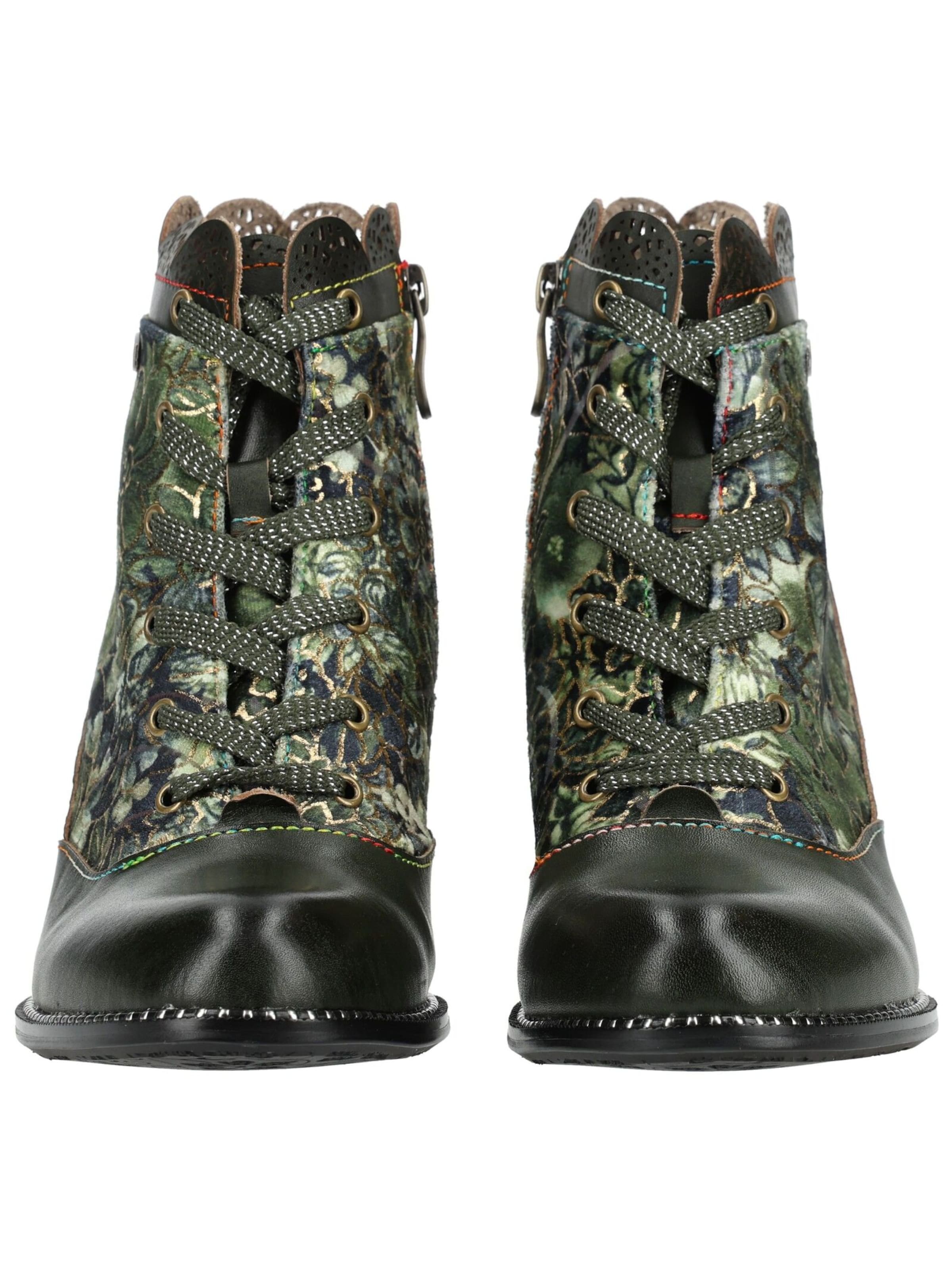 Bottines à lacets Laura Vita en vert