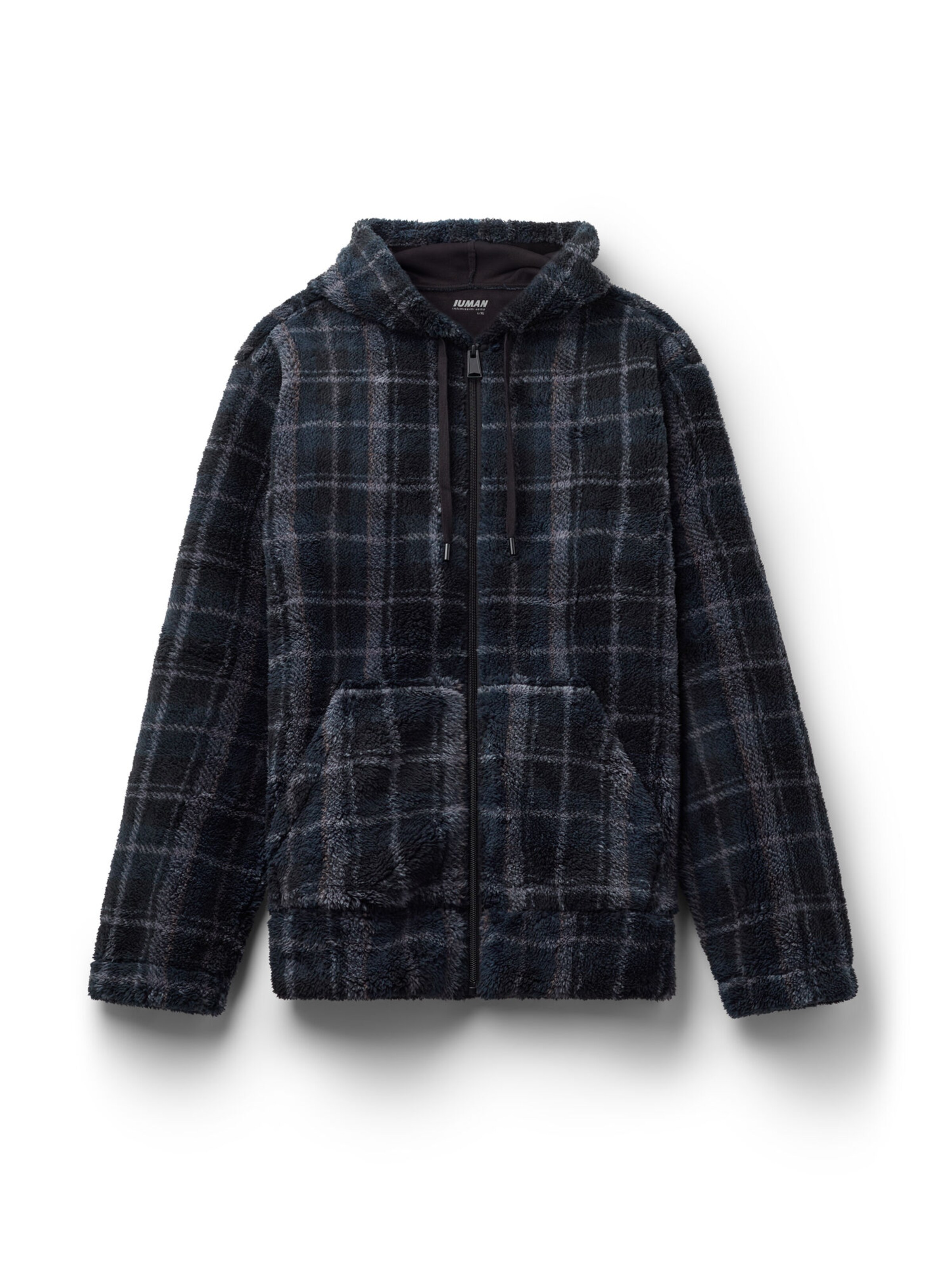 IUMAN Intimissimi Uomo Sweatjacke in Schwarz: Vorderseite