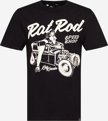 King Kerosin Shirt 'Rat Rod' in Black: front