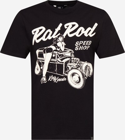 King Kerosin T-Shirt 'Rat Rod' in schwarz / weiß, Produktansicht