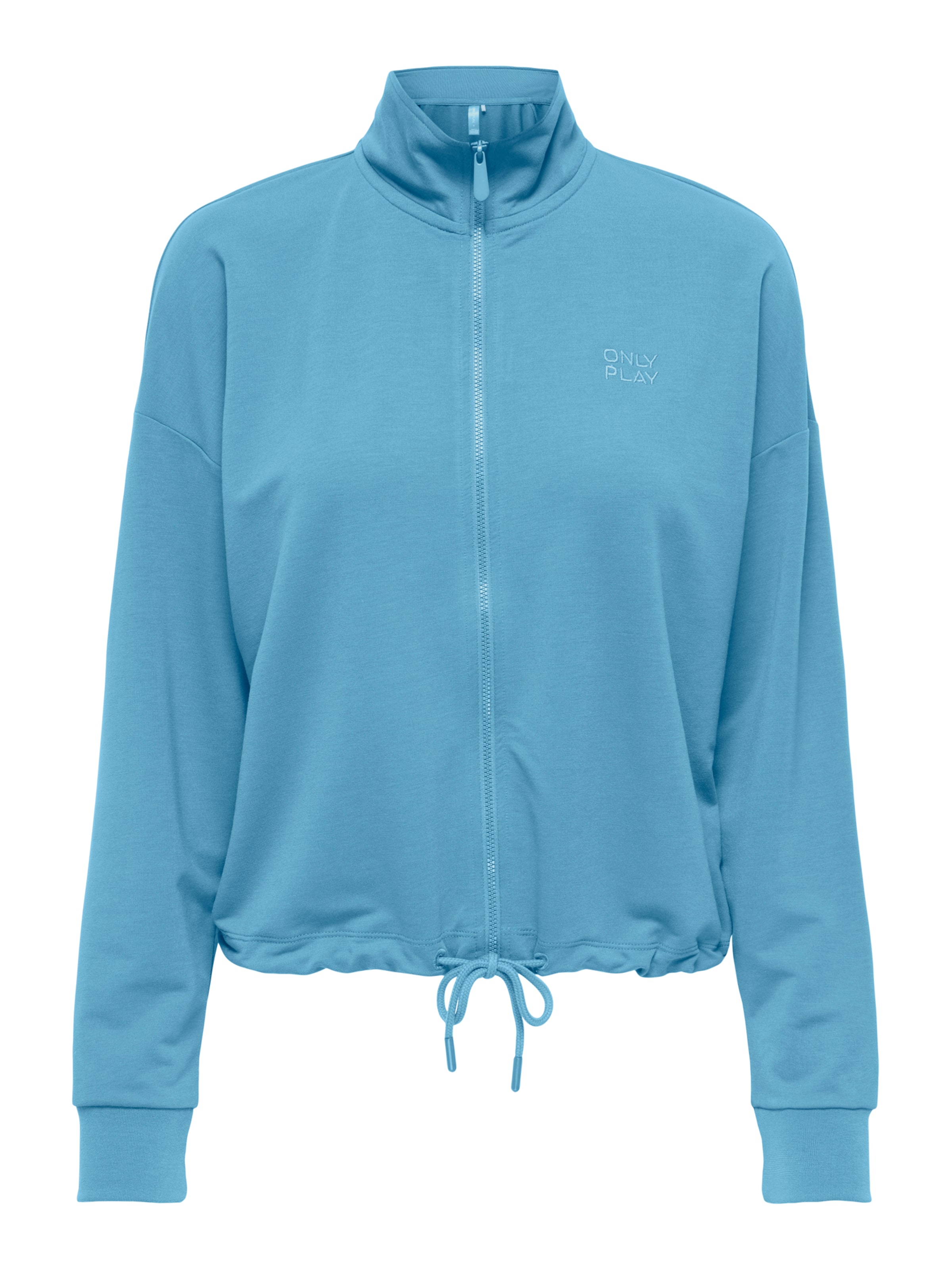 ONLY PLAY Спортна жилетка с качулка 'ONPFREI' в синьо: отпред